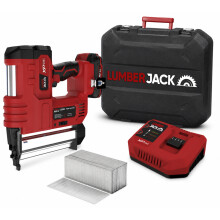 Lumberjack 20V Nailer and Staple Gun 1x Nail & Stapler 2Ah Battery Fast Charger & Storage Case