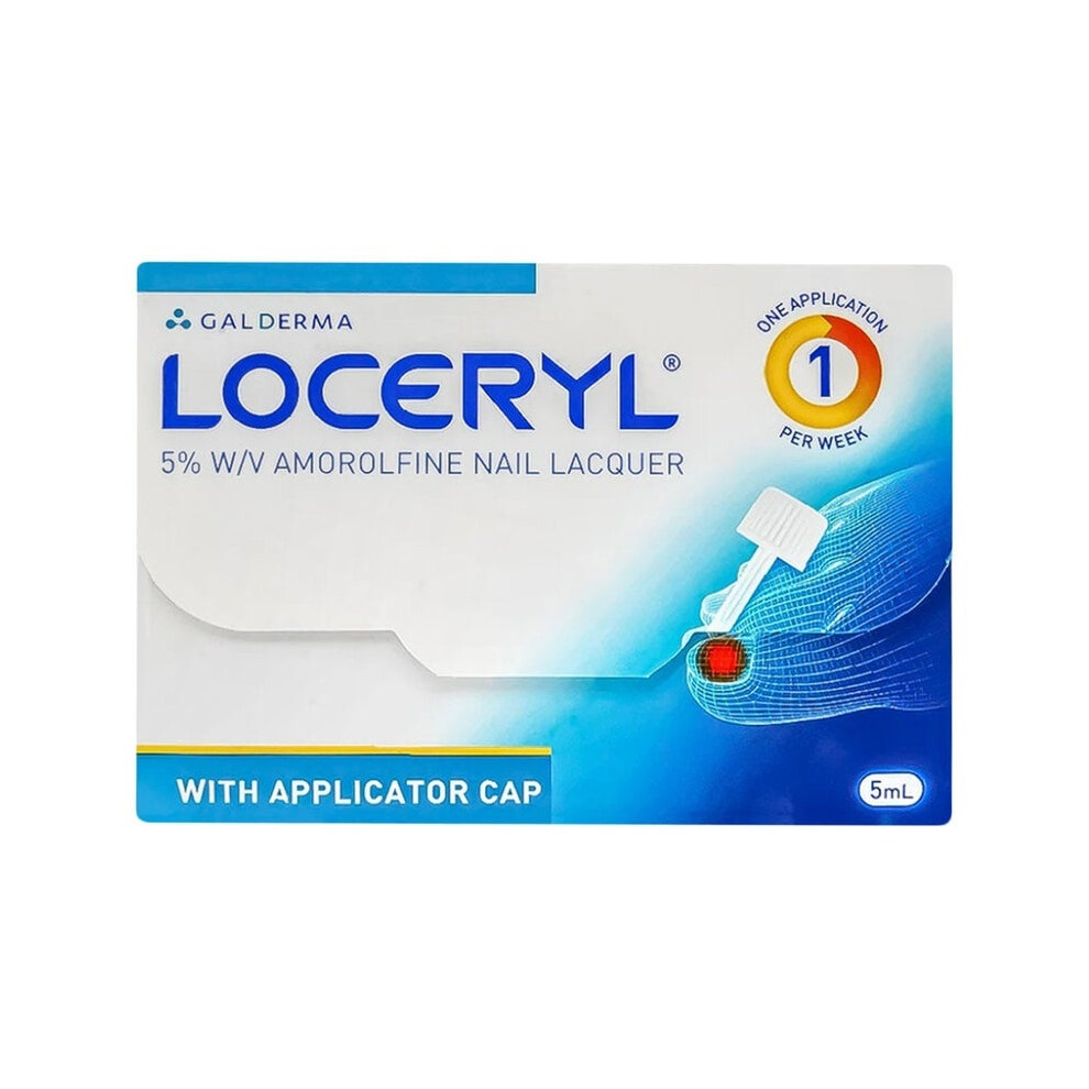 Loceryl 5% Nail Lacquer 5ml Antifungal Nail Treatment for Damaged, Discolored & Fungal Infected Nails