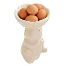 Easters Rabbit Eggs Cup for Holiday Table Setting White-White