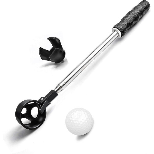 Retractable Stainless Steel Ball Pick Up Bat (1, Black) 1