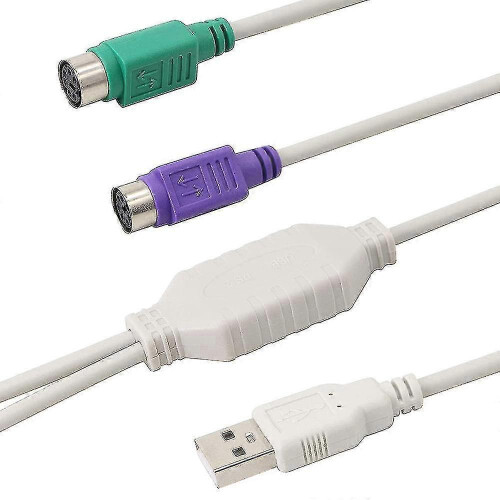 Usb Cable Adapter for Ps2, Keyboard And Mouse with Ps/2 Interface, Built-in Usb Controller And Ps2 Port with Kvm Switch 2