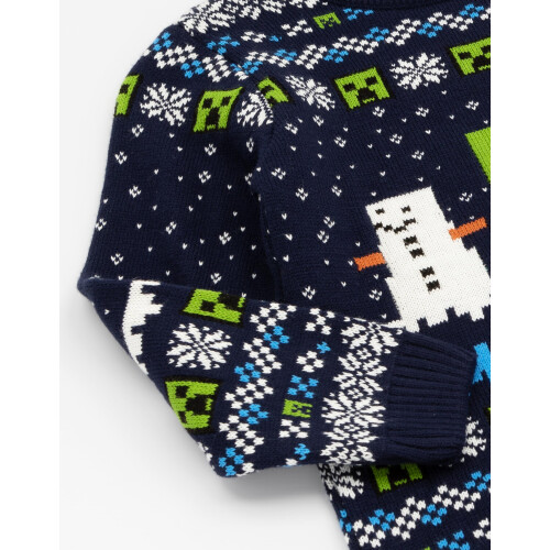 Minecraft Minecraft Christmas Jumper (Boys Blue) 1