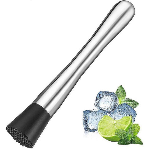 Stainless Steel Cocktail Muddler, Home Bar Tool, 2 Pack