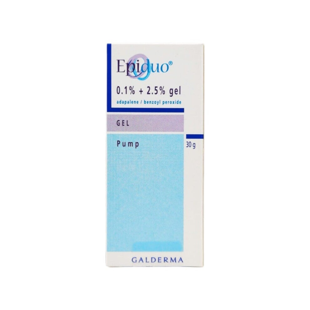 Epiduo 0.1%/2.5% Gel 30g Acne Treatment Gel for Pimples, Blackheads, Blemish Control & Clear Skin Formula