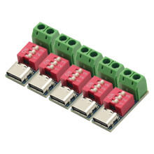5 stuks USB Type C naar 5V-20V snelle oplaadadapter leveringsbord