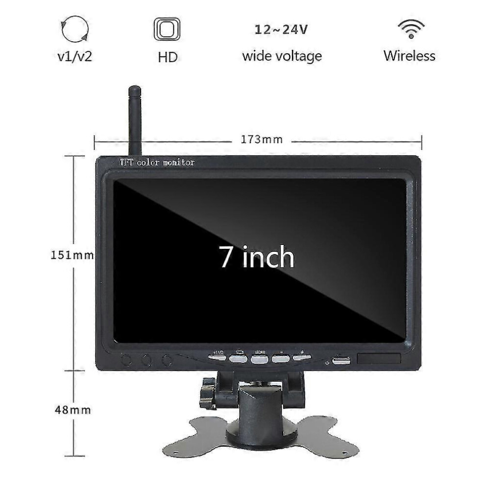 7Inch Monitor Wireless Rear View Backup Camera Night Vision System for ...