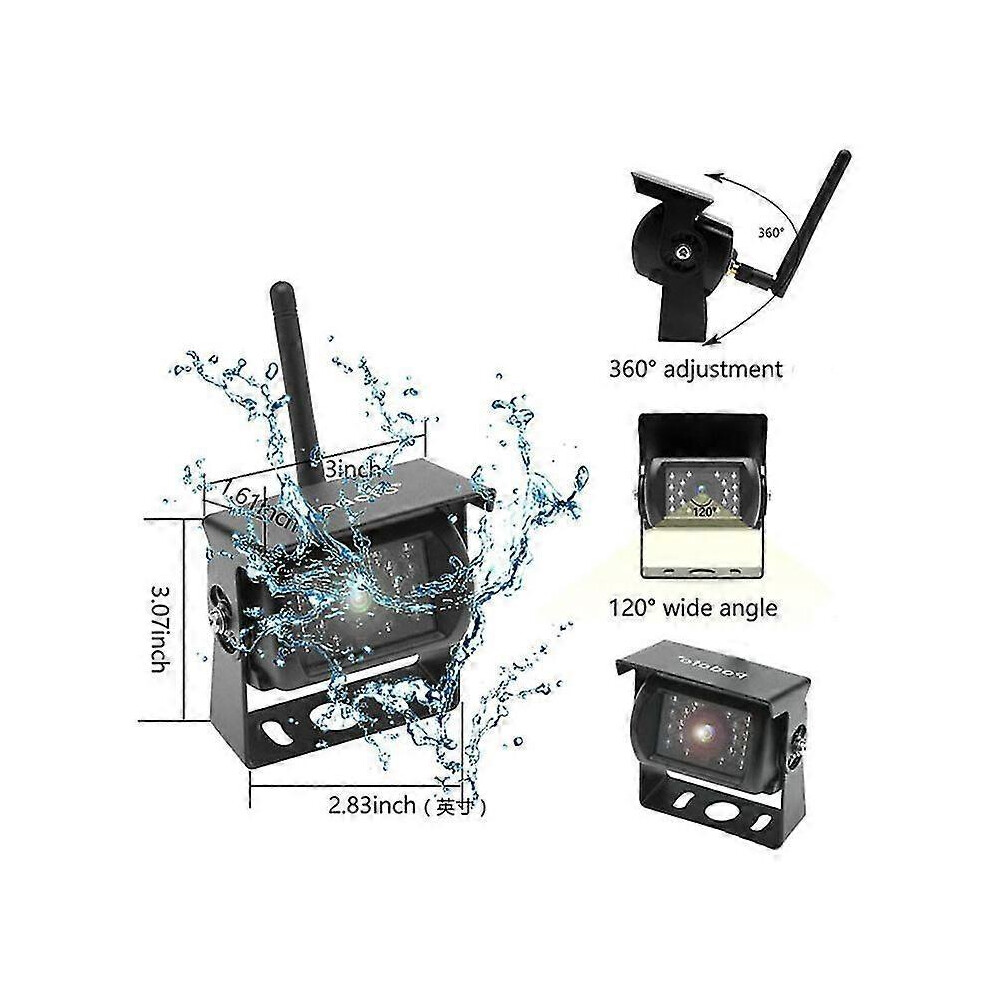 7Inch Monitor Wireless Rear View Backup Camera Night Vision System for ...