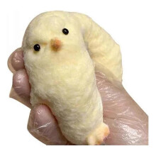 Small chicken plush squeezing silicone decompression toy