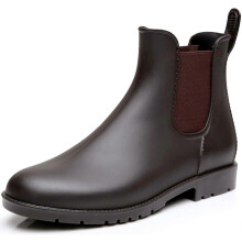 (35) Waterproof Women's and Men's Rubber Boots with Block Heel - Size [Insert Size],z