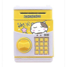 (Cat 2) Automatic Panda Piggy Bank with Code Locks for Children - Cartoon Coin Piggy Bank,z