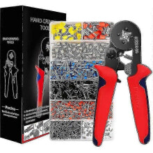 Crimping Tool with 1200 Insulated Crimp Terminals for Electrician's Pliers - 0.25mm to 10mm,z