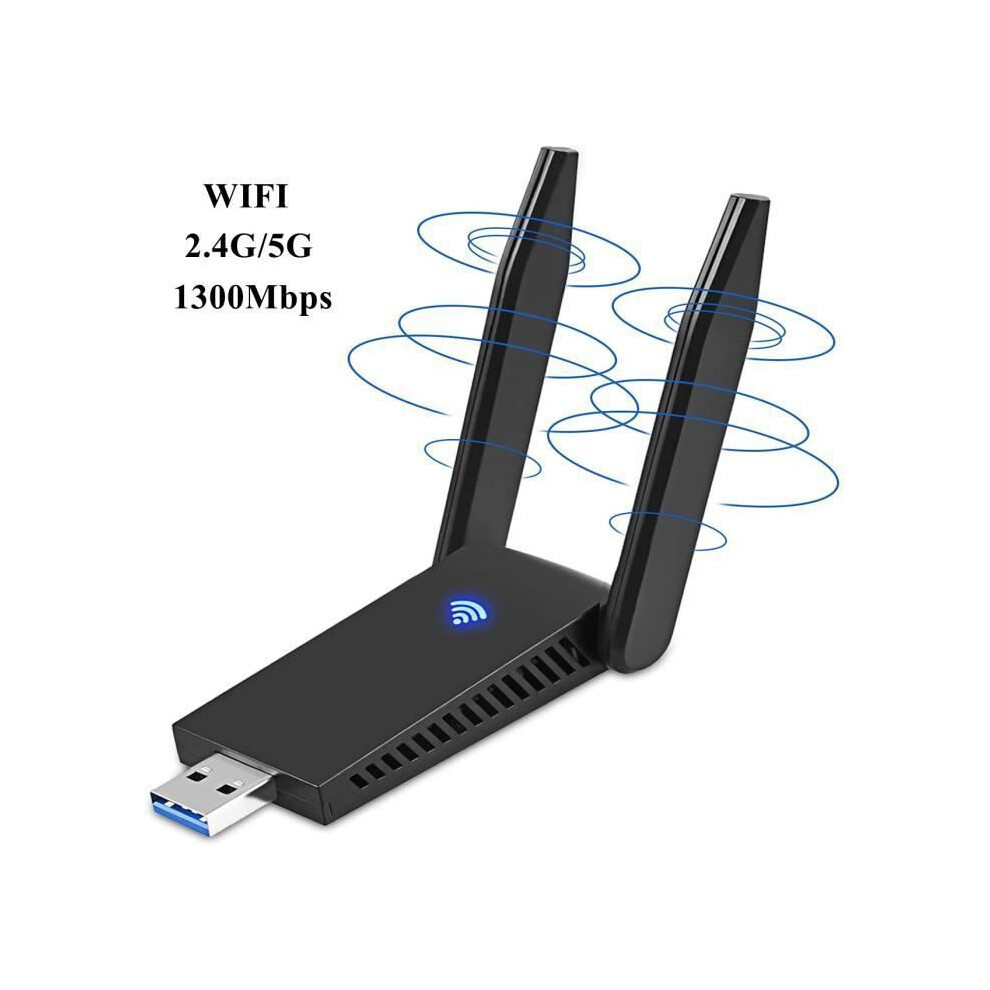 Usb Wifi Key - Leytn - 1300Mbps - 5Dbi Antenna - Usb 3.0 - Windows/Mac/Linux Compatible 301337114966