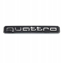 Embleme quattro Badge Logo Arrière Noir Mat 90x14mm Pour Audi A4 A5 A6 A7 Q5 Q7