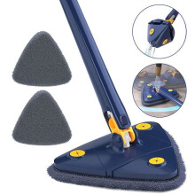 Adjustable triangular cleaning mop with 360 rotation. Self-wringing triangular mop for floors, walls, windows, and stairs.