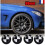 MOYEU DE ROUE MasterShop - 4 cache moyeu bmw 68mm noirblanc centre de roue MS47 FR 1