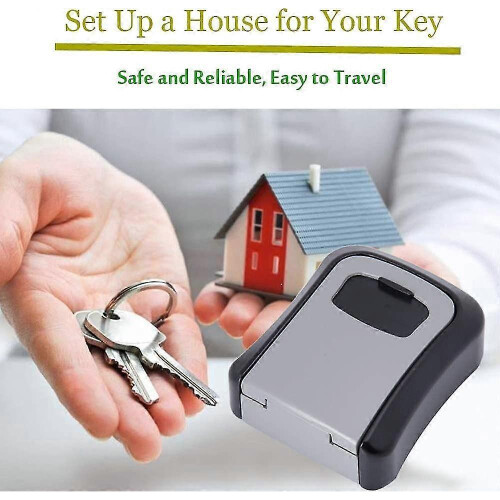 Key Storage Lock Box, 4-digit Combination Lock Box, Wall Mounted Lock Boxcode(1 Set, Red) 2
