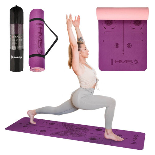 Yoga Mat TPE Violet - Non-Slip, Eco-Friendly 1