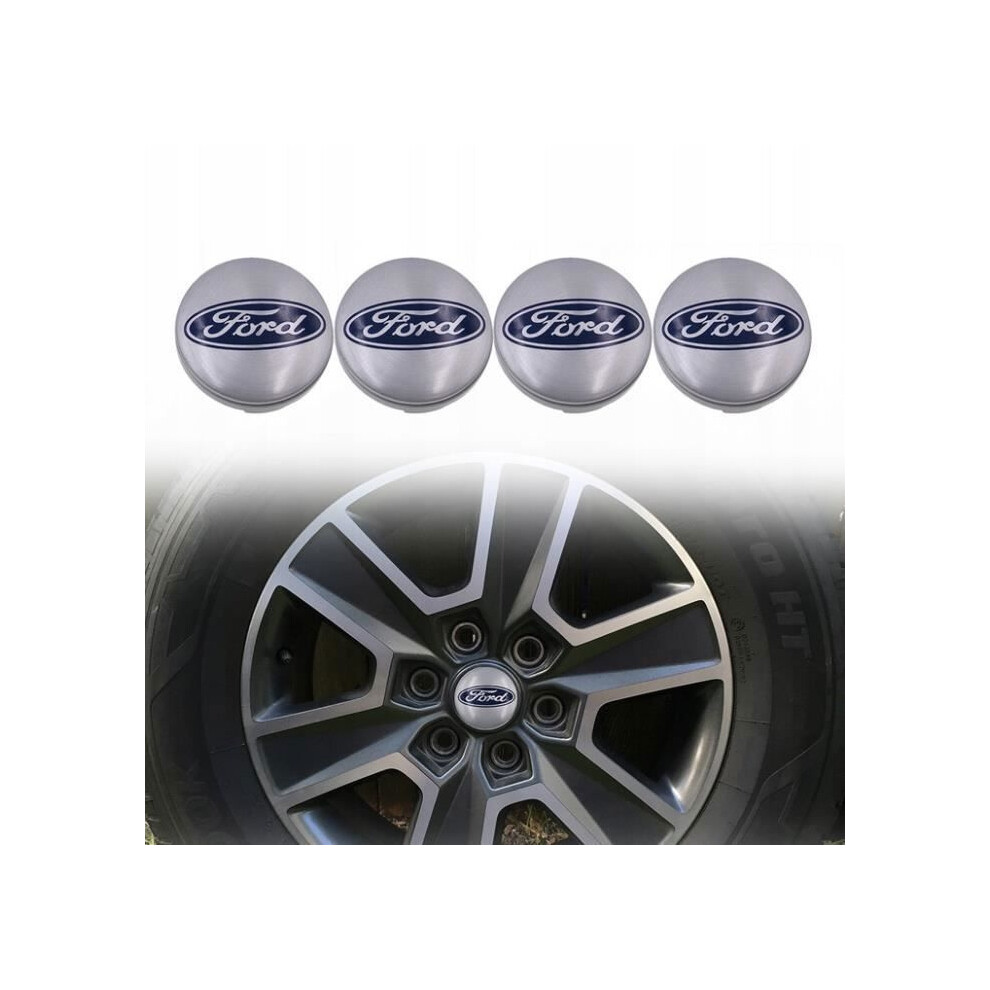 40Pcs 54Mm Wheel Center Hub Caps Ford Logo Hubcaps Silver 5413192114830