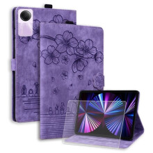 Etui pour Xiaomi Redmi Pad SE - BANSNM - Cute Cat Pattern - Cuir PU - Violet - Housse Flip Magnétique
