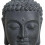 Buddha-Kopf-Skulptur, Polyresin, Lavastein-Finish 7
