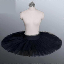 (L, Black) Professional Platter Tutu Black White Red Ballet Dance Costume For Women Tutu Ballet Adult Ballet Dance Skirt With Underwear