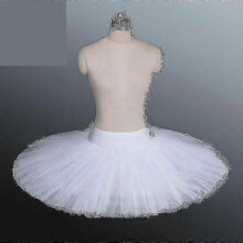(M, White) Professional Platter Tutu Black White Red Ballet Dance Costume For Women Tutu Ballet Adult Ballet Dance Skirt With Underwear