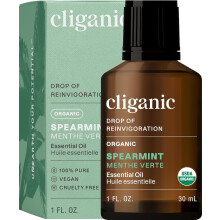 Cliganic Organic Spearmint Essential Oil, 1oz - 100% Pure Natural Undiluted, for Aromatherapy | Non-GMO (Spearmint)