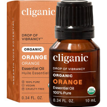 Cliganic Organic Essential Oil, 10ml - 100% Pure Natural for Aromatherapy Diffuser | Non-GMO Verified (Packaging May Vary) (Sweet Orange)