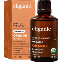 Cliganic Organic Essential Oil, 1oz - 100% Pure Natural for Aromatherapy Diffuser | Non-GMO Verified (Packaging May Vary) (Sweet Orange)