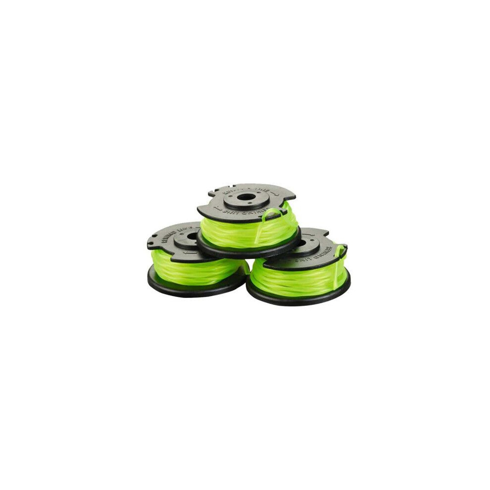 Pack of 3 RYOBI 2mm single twisted line spools for RAC143 cordless grass trimmer