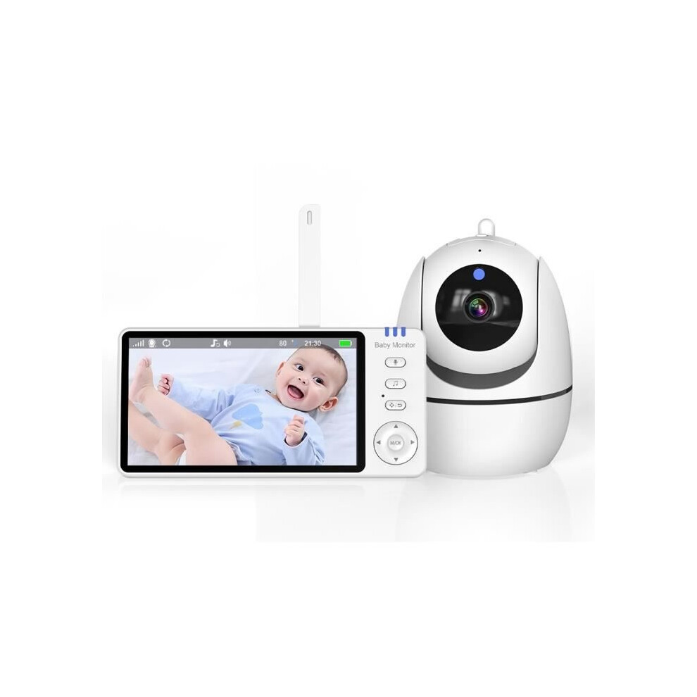 5" LCD Video Baby Monitor - PIMPIMSKY - Color Baby Monitor - Baby Listening Video Camera Surveillance with Display Screen