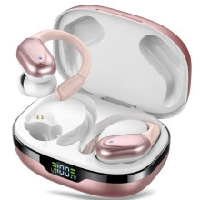 Bluetooth 5.3 Wireless Earbuds, HD Stereo Headphones with LED Screen, IPX7 Waterproof, with Ear Hooks for Sports