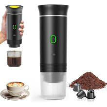 3-in-1 Espresso Coffee Maker, Multi-Capsule Coffee Machine, 4-6 Min Auto-Heat, Small Capsules, Large Capsules, Ground Coffee