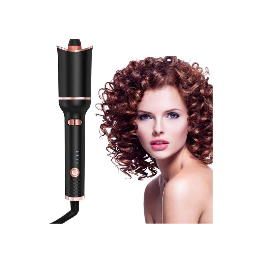 Automatic hair curler, curling iron with 4 adjustable temperatures for large and small curls