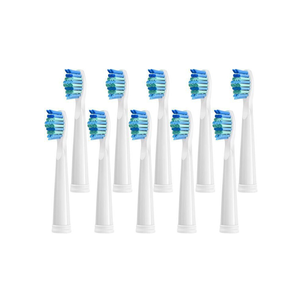 10pc Replacement Brush Heads Compatible with Fairywill D7/D8/FW507/FW508/FW551/FW2011/FW917/FW959/FW515/Seago SG E9 Toothbrush
