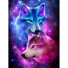 Complete Diamond Painting Kit - Wolves - 30 x 40 CM - Diamond Beads - HD Canvas