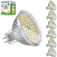 GU5.3 LED 12V MR16 Daylight White 5W Bulb Equivalent to 35W Halogen GU 5.3 MR 16 Cool White 4500K 420 Lumen Pack of 6