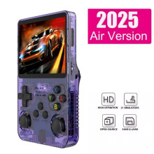 Portable console - R36S - Purple - 20,000 built-in games - 3.5" IPS screen - 128 GB storage