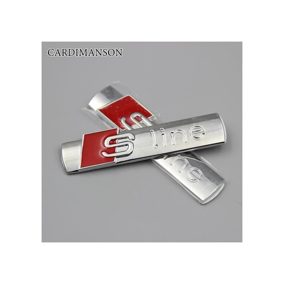For Audi A1 A3 A4 A5 A7 Q1 Q3 Q5 Q7 Car Emblem Sticker Badge S-Line, Car Styling Coskf28307 4258585263891