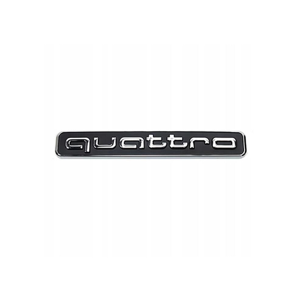 Quattro Emblem Badge Logo Rear Matte 90X14mm For Audi A4 A5 A6 A7 Q5 Q7 Black 6279779409954