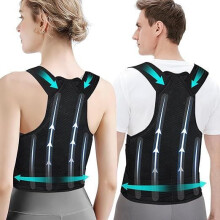 Posture Corrector for Women and Men, Back Support Belt for Straightening the Back - Comfortable and Breathable Lumbar Support - Medium