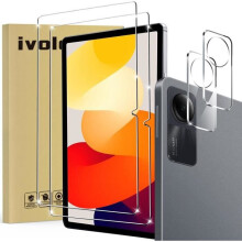 [2+2 kpl Yhteensopiva Xiaomi Redmi Pad SE 11 tuuman kanssa osille Näytönsuoja ja Takakameran suoja, 9H kovuus Rasena]