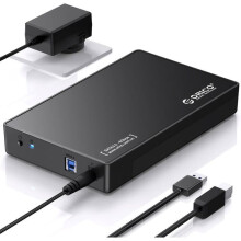 ORICO alumiininen 3,5" ulkoinen kiintolevykotelo irrotettavalla rungolla, USB 3.0 - SATA III, SATA 3,5" pöytätietokoneen kiintolevyille ja S