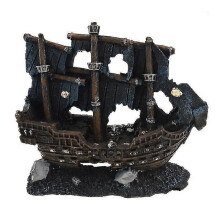 Resin Pirate Ship Decoration, Aquarium Beautification, Fish Tank Decoration, Sunken Ship Decoration, Ship Landscape