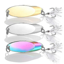 10pcs Metal Spinner Spoon Lures Fishing Lure Artificial Fishing Lures Fishing Tools Yanlieso