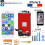 White iPhone 8 LCD screen with touchscreen on frame + tools + tempered glass 1