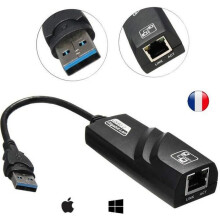 Generic USB 3.0 Ethernet Adapter - RJ45 - 3 USB 3.0 Ports - Gigabit - 10/100/1000Mbps