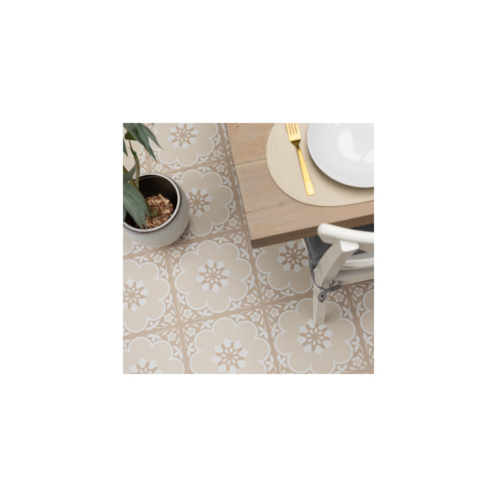 Floor Pops Daphne Natural 30.48Cm X 30.48Cm Self-Adhesive Vinyl Floor Tiles 5056525368090