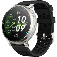 Amazfit Active 3 Premium GPS Running Smart Watch 45mm, 1.32" AMOLED Sapphire Display, 12-Day Battery, 4GB, NFC, Offline Maps, 170+ Workouts