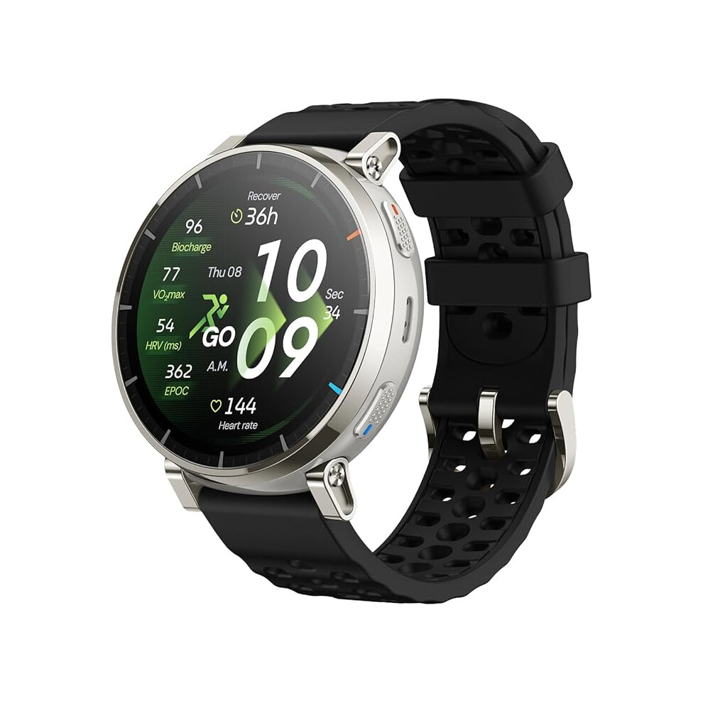 Amazfit Active 3 Premium Gps Running Smart Watch 45Mm, 1.32" Amoled Sapphire Display, 12-Day Battery, 4Gb, Nfc, Offline Maps, 170+ Workouts 80638148